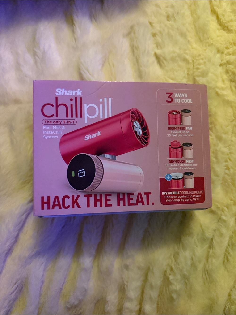 Shark Chill Pill Personal Fan & Mist Cooler - Pink